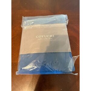 Coyuchi 220 Percale Pillowcase Standard/Queen French Blue Organic Cotton